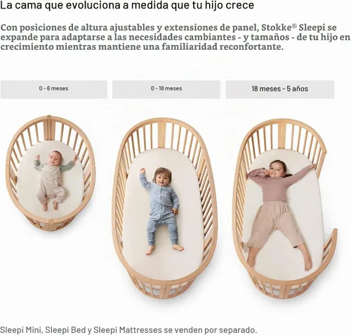 Vista 4 de Stokke Falda de cama Sleepi de Pehr V3 Blush