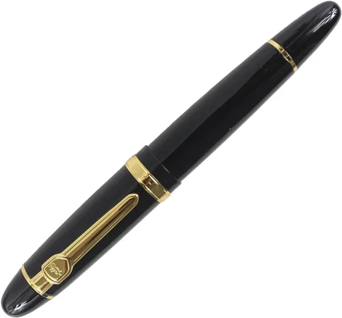 Vista 2 de Expert Deluxe - Pluma estilográfica con estuche para bolígrafos, barril grande, color negro con ribete dorado Negro con dorado