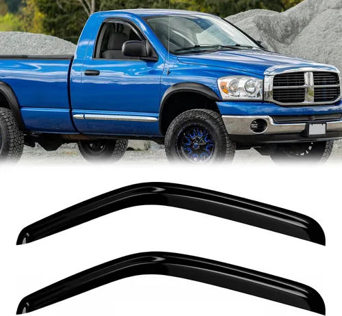 Vista 65 de Protectores de lluvia de ventana para Ford F150 SuperCab 2004-2014 2 piezas deflector de ventana para 09-14 F-150 con 2 puertas delanteras