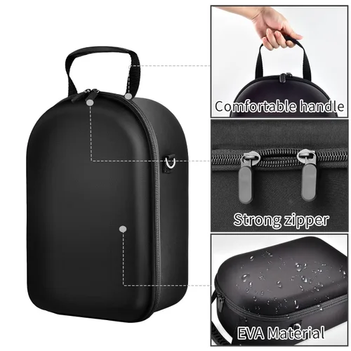 Vista 4 de Funda de transporte compatible con Oculus for Quest 2 Advanced Auriculares de realidad virtual todo en uno, caja para auriculares