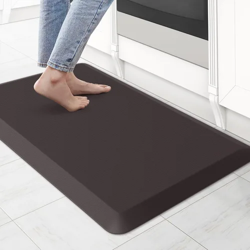 Vista 10 de KitchenClouds Alfombra de Cocina Acolchada Anti Fatiga 17.3"x28" Impermeable, Antideslizante, Alfombras de Pie y Comodidad para Escritorio/Piso