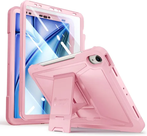 Vista 8 de ZtotopCase - Funda para iPad Air 4 de 10,9 pulgadas 2020, protector de pantalla integrado, funda protectora completa a prueba de golpes, compatible
