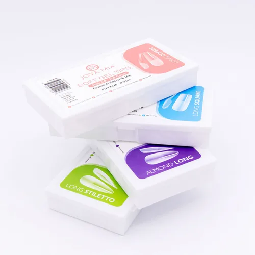 Vista 3 de Kit de puntas de uñas de gel suave de cobertura completa para extensiones de uñas de remojo, 550 piezas de puntas de uñas postizas de PMMA