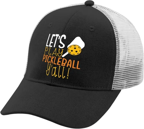 Vista 2 de devor Baseball Cap Let's Play Pickleball Y'all Dad Hats, Graphic Dad Hats for Men