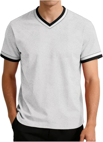 Vista 18 de Lightweight Workout Shirts for Men Summer Mesh V Neck Running Athletic T-Shirts Short Sleeve Breathable Gym Tops