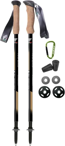 Vista 15 de Fizan 3 bastones de senderismo compactos: ultraligeros de 5.6 onzas, para mochileros, bastones de senderismo, ajustables, plegables, ajuste Corcho