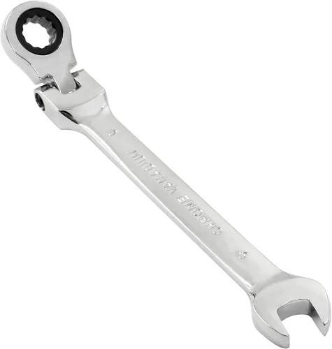Vista 14 de Piutouyar Llave de trinquete de cabeza flexible de 6mm, llave de trinquete métrica profesional, llave combinada, llave de caja, herramienta