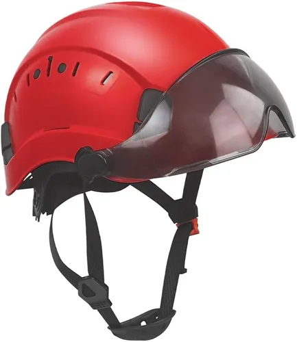 Vista 13 de SMASYS Casco de seguridad ABS ajustable con visera de suspensión de 6 puntos perfecto para construcción y escalada