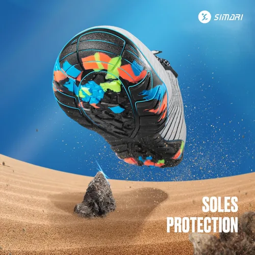 Vista 3 de Simari Zapatos de agua para mujer, hombre, natación, playa, piscina, deportes acuáticos, secado rápido, estilo descalzo, buceo, surf y caminar