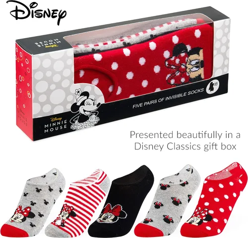 Vista 6 de Disney Calcetines tobilleros para mujeres y adolescentes que no se ven
