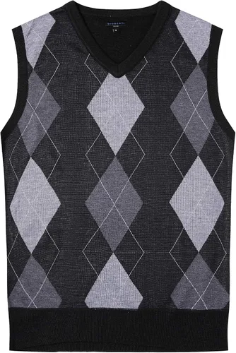 Vista 2 de Gioberti Chaleco sin mangas de punto de diamante súper suave para hombre