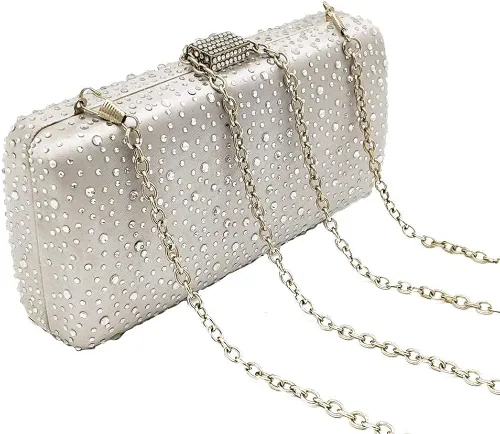 Vista 6 de Bolsos de noche elegantes de cristal de embrague de las mujeres de la boda de la caja