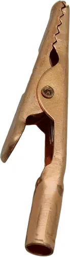 Vista 2 de ProTechTrader Clips de cocodrilo de cobre macizo (paquete de 4) de soldadura de mandíbula de cocodrilo conector de alambre universal y clip