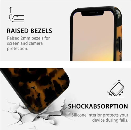 Vista 5 de NITITOP Funda magnética compatible con iPhone 11, compatible con MagSafe lindo diseño estético de leopardo ámbar tortuga para mujeres, hombres