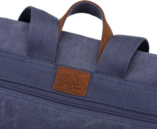 Vista 9 de TSD Brand Atona - Mochila de lona, Azul mezclilla, Tamaño único