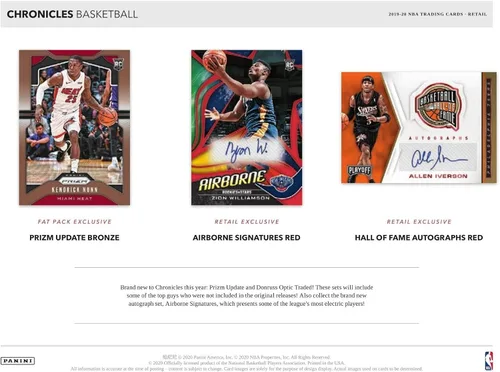 Vista 5 de Panini Chronicles NBA 2019/20 Caja de baloncesto BLASTER (40 cartas)
