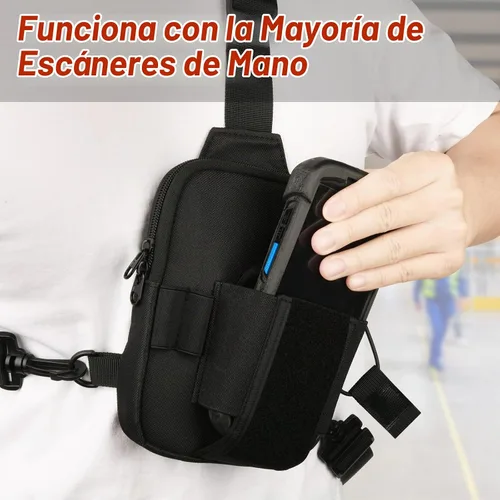 Vista 4 de Funda para Escáner, Arnés de Pecho Universal para Escáner de Código de Barras, Estuche de Transporte para Symbol, Zebra, USPS, Escáneres Postales