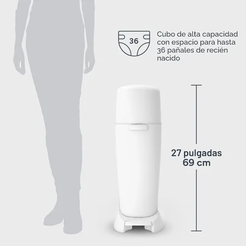 Vista 10 de Cubeta contenedora pañales sucios con tecnología antiolor Playtex, de Diaper Genie, Blanco