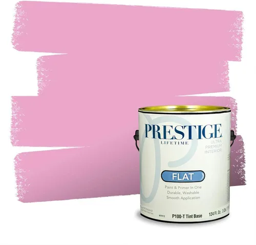 Vista 406 de Prestige Paints Pintura exterior e imprimación en uno, 1 galón, plano, coincidencia comparable de Valspar* Amber Rose*