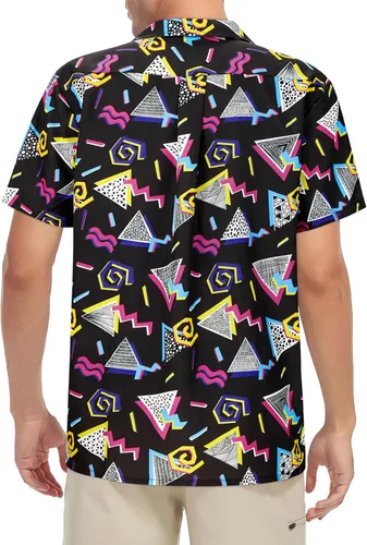Vista 69 de Camisa hawaiana para hombre, con estampado floral, cómoda, con botones, casual, manga corta, ropa de playa para hombre