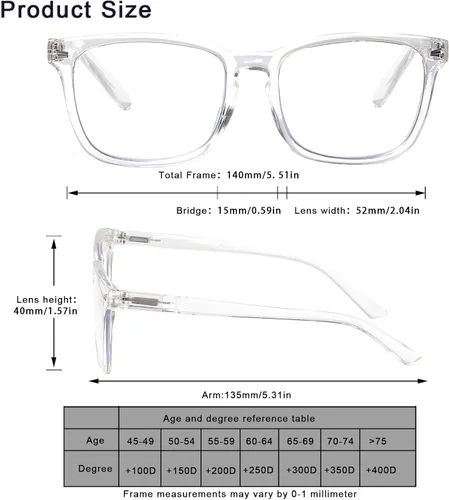 Vista 3 de SIGVAN Progressive Multifocal Computer Glasses Women Men Blue Light Blocking Reading Glasses Spring Hinge Readers