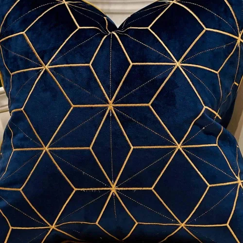 Vista 3 de Avigers Funda de almohada de 18 x 18 pulgadas, oro azul, terciopelo
