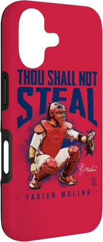 Vista 3 de Yadier Molina - Carcasa para iPhone 17, diseño de "Thou Shall Not Steal