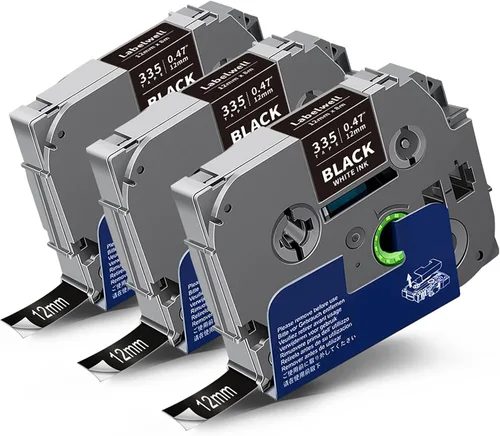 Vista 14 de Labelwell Paquete de 3 cintas TZe-111 compatibles con etiquetas adhesivas transparentes de 0.236 in 0.23 pulgadas, TZe111 TZ-111, negro sobre