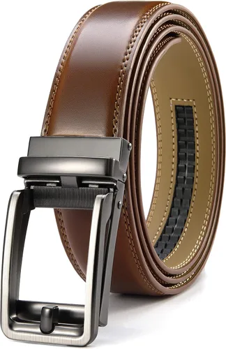 Vista 8 de CHAOREN Cinturones Click para hombre – Cinturón de trinquete para hombre de 1 3/8 pulgadas para pantalones de vestir – Compañero perfecto