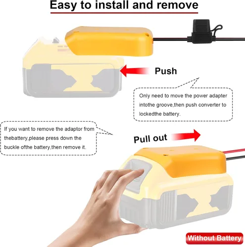 Vista 9 de Convertidor descendente de 20 V a 12 V para batería Dewalt, adaptador de corriente de batería de voltaje CC, regulador de convertidor Buck de 20 A