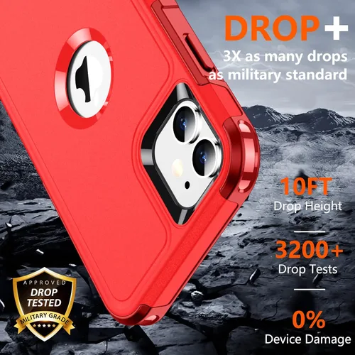 Vista 2 de SPIDERCASE Funda a prueba de golpes para iPhone 11, [protección contra caídas de grado militar de 10 pies], con 2 piezas