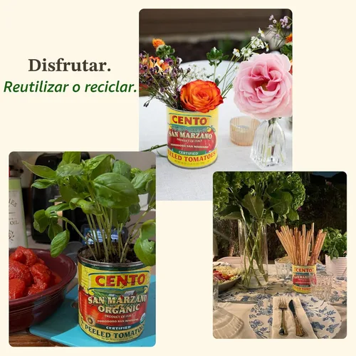 Vista 8 de Cento Tomates de ciruela entera pelada certificada San Marzano, 28 onzas, paquete de 6, 168 onzas