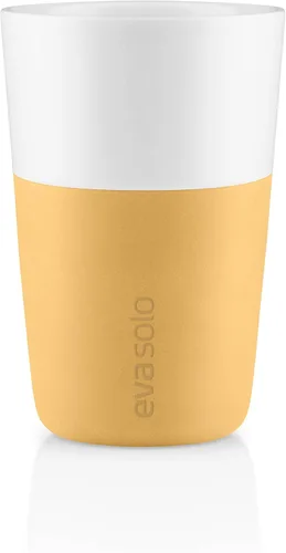 Vista 21 de Eva Solo 2 Tazas Tumbler de Espresso Tazas de Café Tumbler de Porcelana de 3 oz con Agarre Recubierto de Silicona Diseño Danés, Funcionalidad