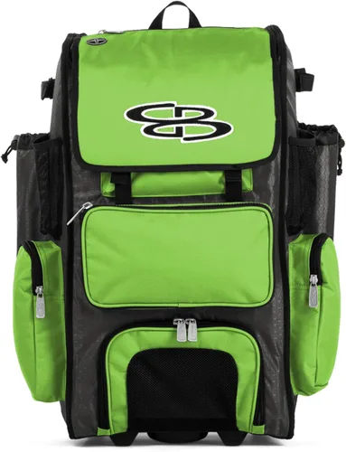 Vista 9 de Boombah Rolling Superpack - Bolsa para equipo de béisbol/sóftbol, varios colores, mango telescópico y capacidad para 4 murciélagos, versión