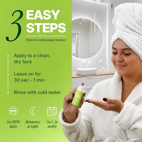 Vista 8 de Ebanel Exfoliante químico para cara, exfoliante AHA BHA, ácido glicólico, gel de pelado facial de ácido salicílico y láctico, infundido con té verde