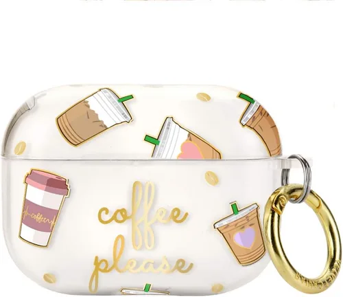 Vista 60 de Velvet Caviar Funda compatible con AirPods Pro de 2ª y 1ª generación, bonita funda protectora dura para mujer, diseño de lunares azules y aguamarina