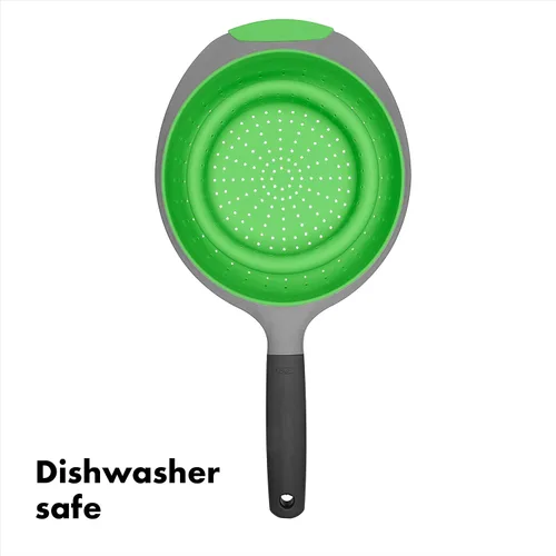 Vista 6 de OXO Good Grips Colador de silicona plegable, 2Qt, verde