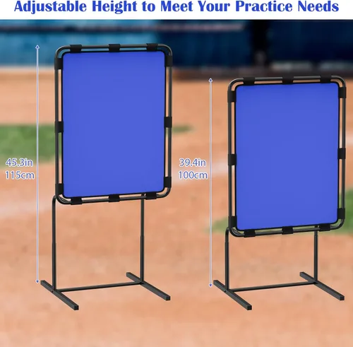Vista 6 de Béisbol Strike Zone Target para bolas de plástico, altura ajustable, color azul
