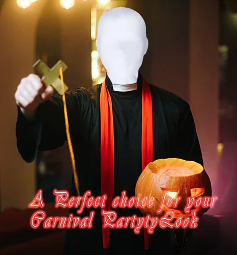 Vista 4 de Joukavor Zentai - Máscara de cara completa para Halloween, elastano, para cosplay unisex