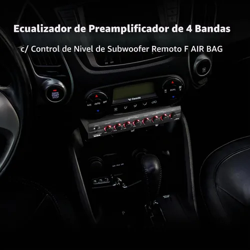 Vista 3 de Sound Storm Laboratories Ecualizador de 4 bandas, gráfico, con bocina con graves mejorados., Negro