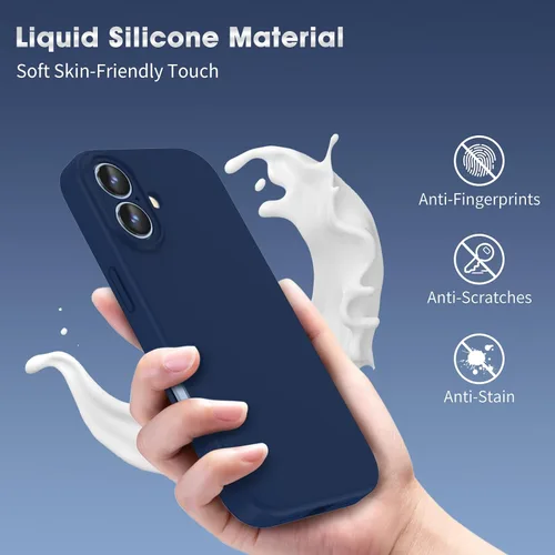 Vista 5 de MILPROX Funda de silicona compatible con Magsafe para iPhone 17 de 6.3 Azul marino
