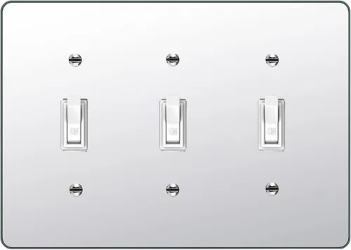 Vista 13 de Placa de pared con espejo plateado para interruptor de luz, placa de pared acrílica duradera, placa de pared decorativa de una sola pandilla