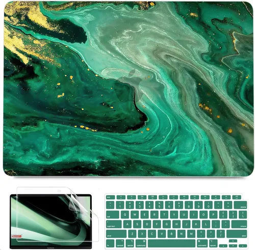 Vista 11 de B BELK - Funda para MacBook Air de 13 pulgadas M1 2021 2020-2018, mármol Mármol rosa azul