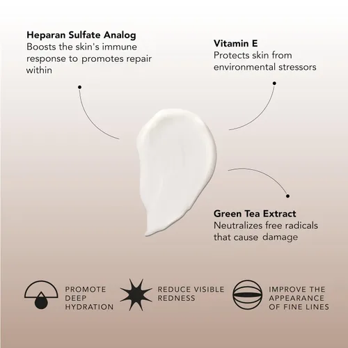 Vista 6 de Senté Dermal Repair Crema facial Nutritiva para rosácea, piel sensible y después del procedimiento Hidrata y suaviza con HSA patentada