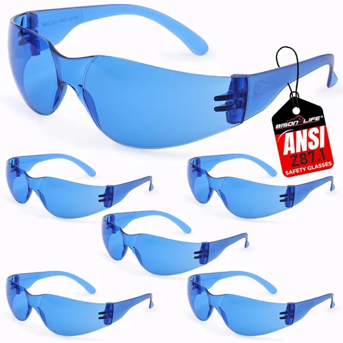 Vista 13 de BISON LIFE Gafas de seguridad surtidas para hombres y mujeres ANSI Z87.1