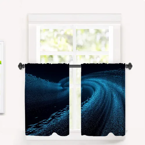 Vista 57 de Cortinas opacas de poliéster multicapa para ventanas de padre e hijo, 2 unidades, 26 x 24 pulgadas