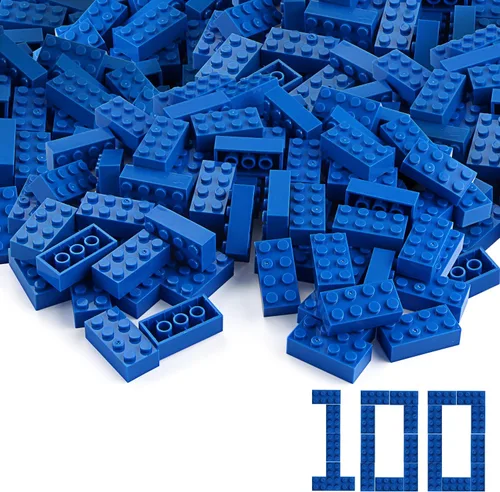 Vista 37 de 100 piezas 2 x 4 Ladrillos Piezas Negras Partes Clásico Juego Creativo Bloques de Construcción Juego de Partes Accesorios de Juguete Compatibles