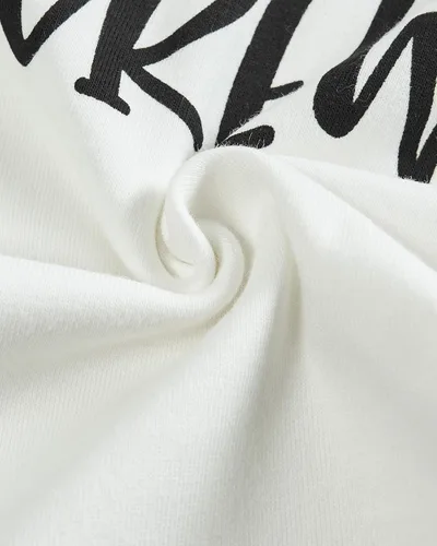 Vista 5 de Conjunto de ropa de manga larga con cierre a presión para bebé con texto en inglés I'm New Here, conjunto de ropa para otoño e invierno