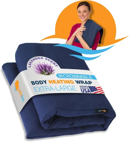 Vista 9 de SunnyBay Almohadilla de calentamiento para microondas con lavanda, almohadilla microondas pesada para todo el cuerpo, paquete húmedo caliente o frío