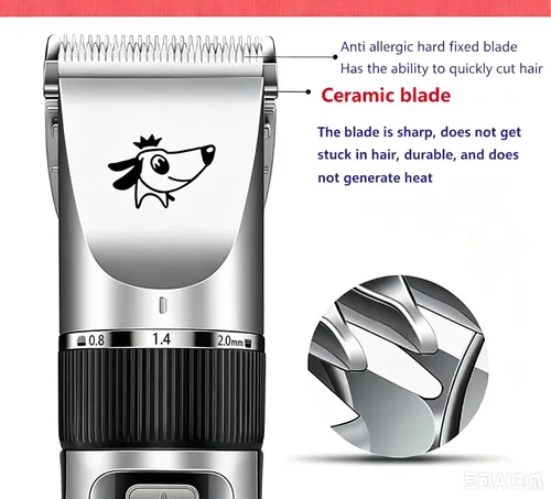 Vista 6 de Dog Clippers Grooming Kit and Pet Paw Trimmer for Dogs & Cats(Gray)